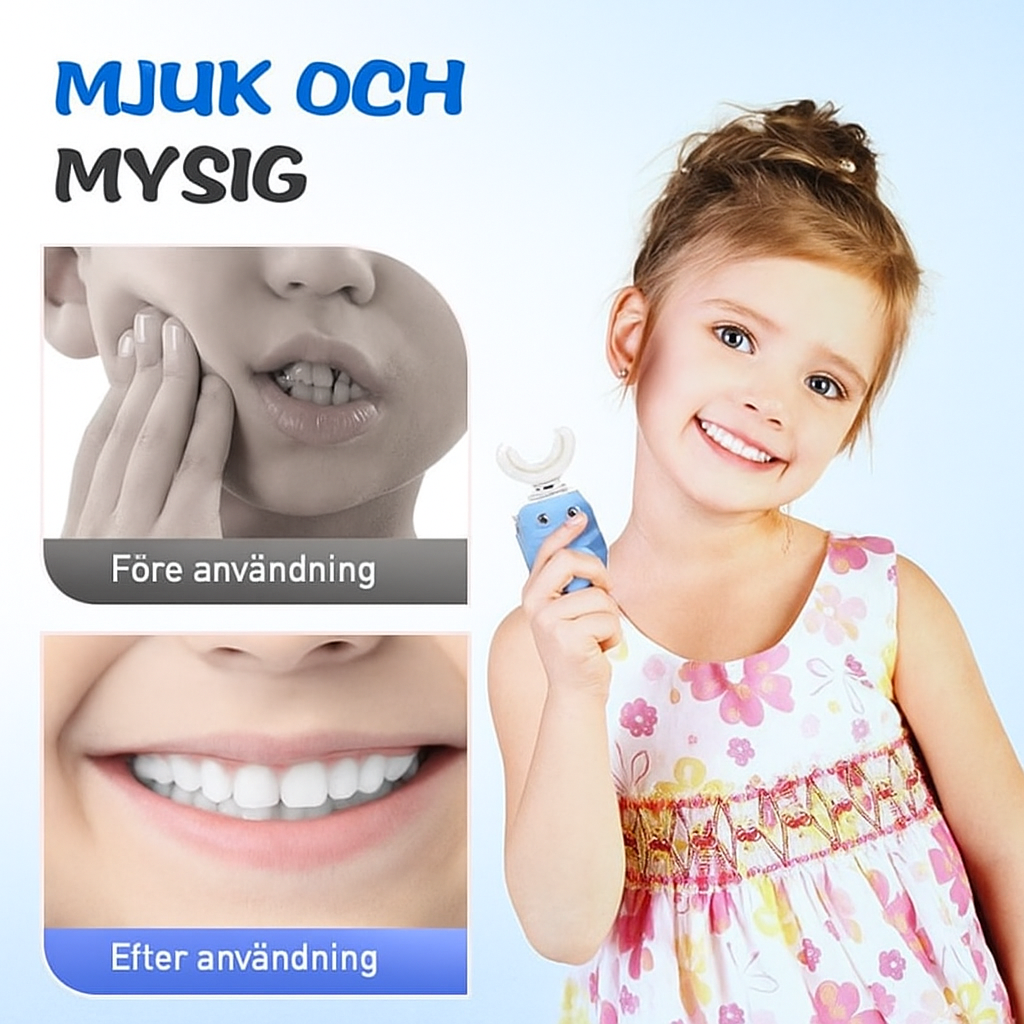 Smart U-formad barntandborste – gör borstningen rolig, snabb och effektiv
